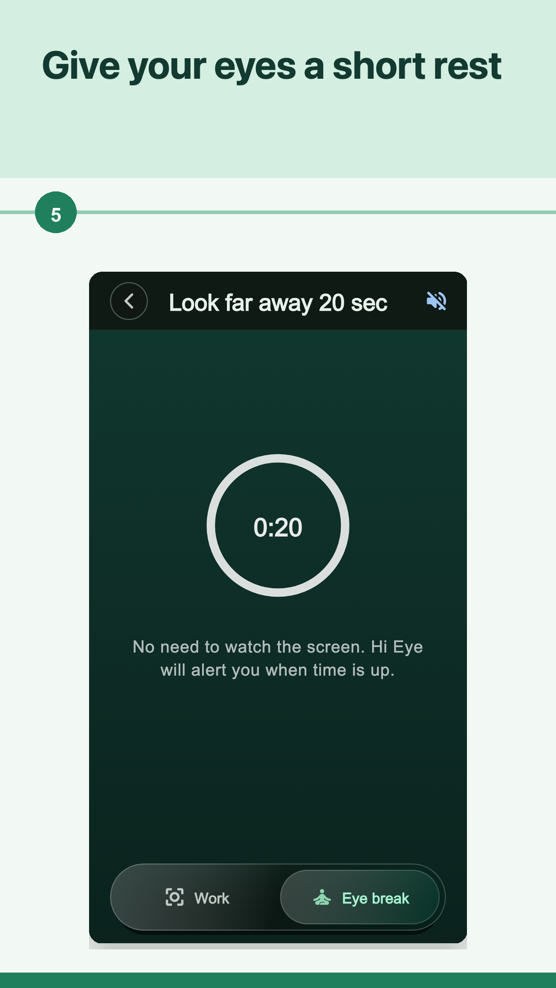 Hi Eye 20-second look-away timer